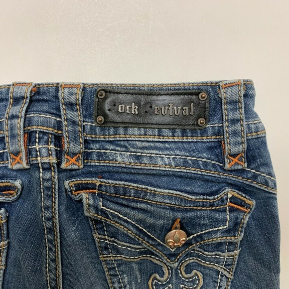 Rock Revival Patti Boot Cut Blue Jeans Sz 26x32 Fl - Picture 8 of 8